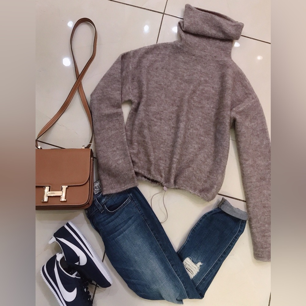 Nwot Carra Turtleneck Sweater With String - image 1